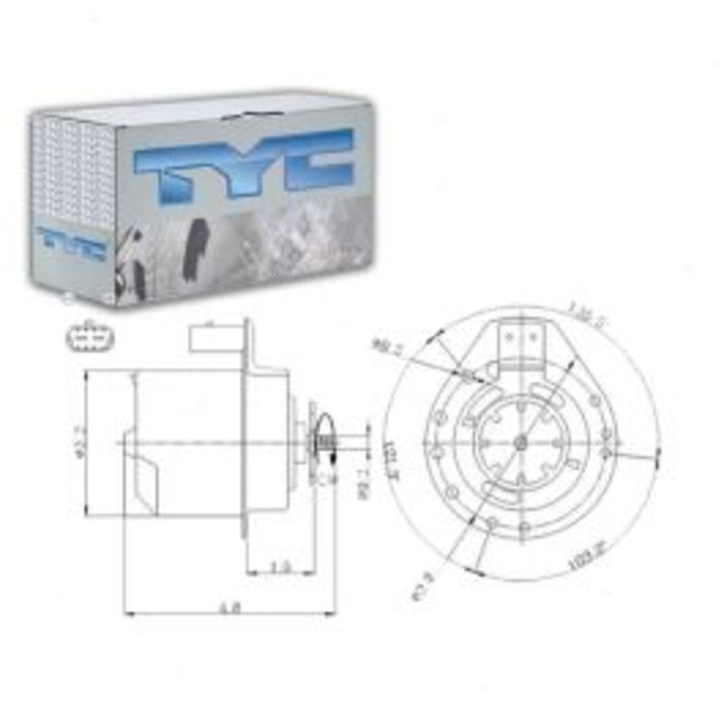 TYC Right Engine Cooling Fan Motor for 1988-2004 Buick Regal