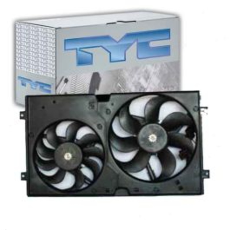 TYC Dual Radiator & Condenser Fan Assembly for 1998-2007 Volkswagen Beetle 1.8L 1.9L 2.0L L4