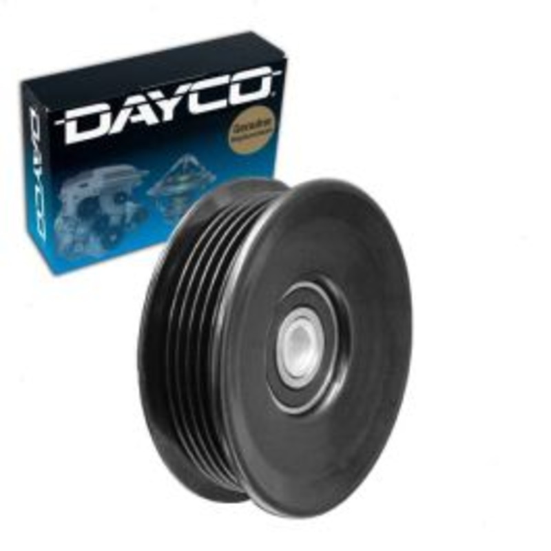 Dayco Grooved Pulley Drive Belt Idler Pulley for 2000-2016 GMC Savana 2500 6.5L 6.6L V8