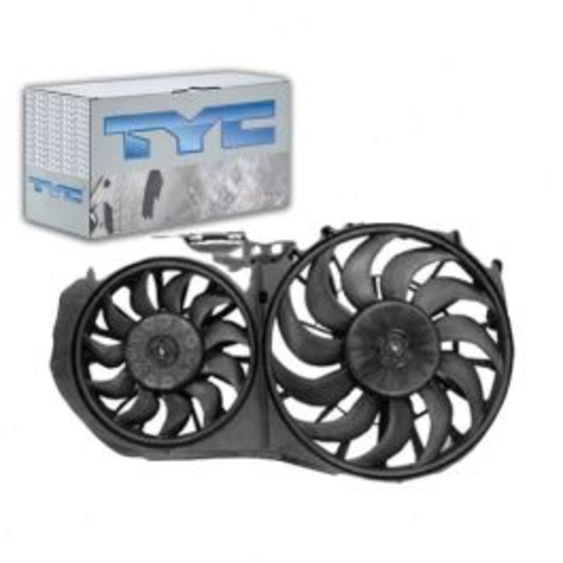 TYC Dual Radiator & Condenser Fan Assembly for 2002-2008 Audi A4 1.8L 2.0L L4