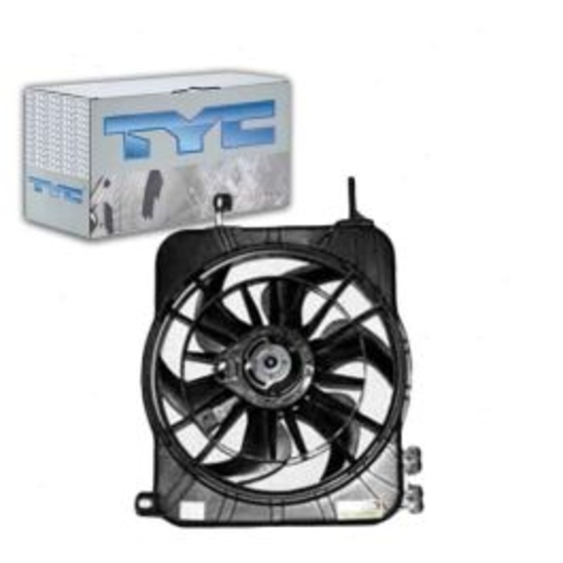 TYC Dual Radiator & Condenser Fan Assembly for 1995-2004 Pontiac Sunfire 2.2L 2.3L 2.4L L4
