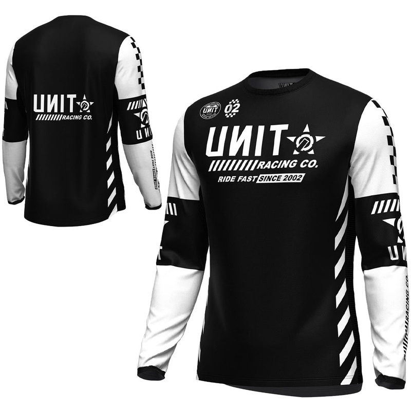 Unit Clash Mens Long Sleeve Jersey - 3XL - Black